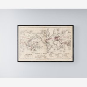 Telegrafkort over verden 1900 - 7750 cm