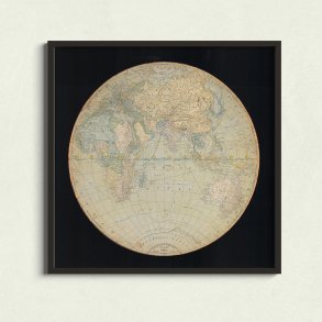 Den stlige halvkugle - Globus plakat