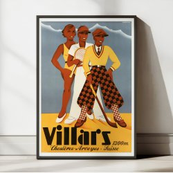 Villars, Schweiz 1899 - Plakat