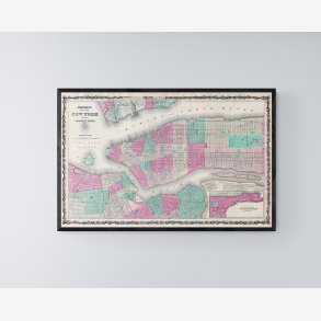 New York City 1862 - Bykort - 7850 cm