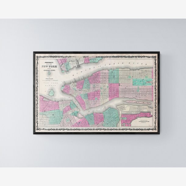 New York City 1862 - Bykort - 7850 cm