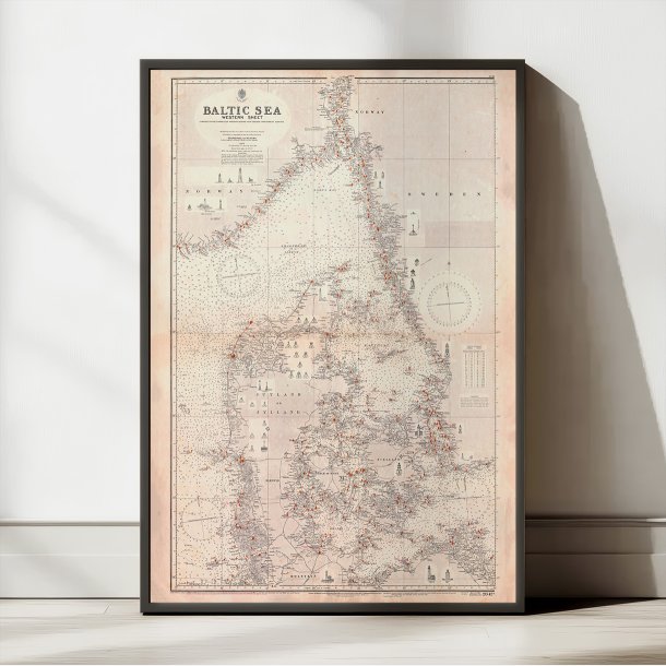 Det Baltiske Hav 1862 - Skort