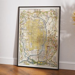 Kyoto, Japan 1696 - Bykort