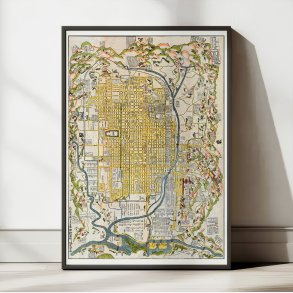 Kyoto, Japan 1696 - Bykort