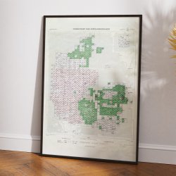 Danmark 1944 - Oversigtskort af Luftwaffe