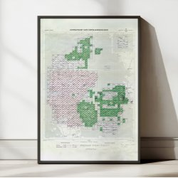 Danmark 1944 - Oversigtskort af Luftwaffe