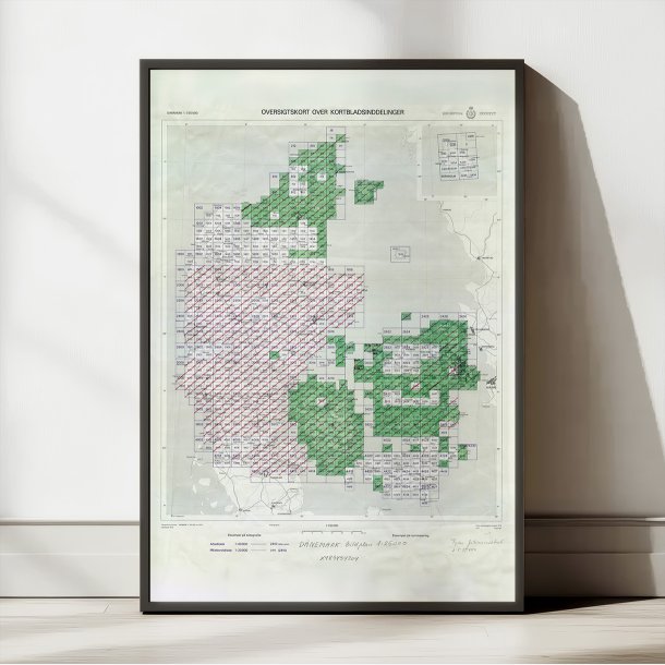 Danmark 1944 - Oversigtskort af Luftwaffe