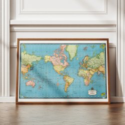 Hammond's verdenskort 1957 - Plakat