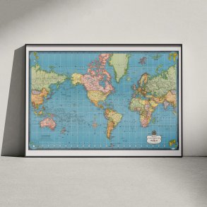 Hammond's verdenskort 1957 - Plakat