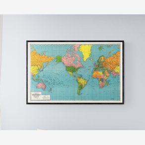 Standard map of the World - Plakat - 7850 cm