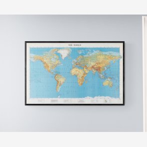 Amerikansk verdenskort 1947 - 8050 cm