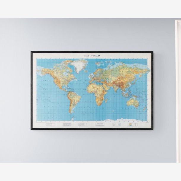 Amerikansk verdenskort 1947 - 8050 cm