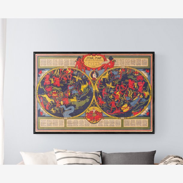 Shurtleff's Stjernekort 1930 -  Astronomi - 7047 cm