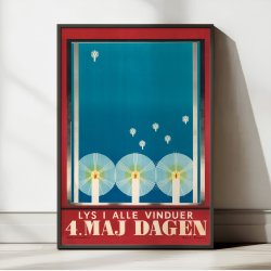 Lys i alle vinduer 1950 - Mindeplakat