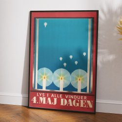 Lys i alle vinduer 1950 - Mindeplakat