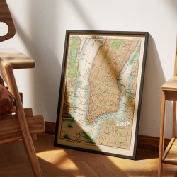 Lower Manhattan 1880 - Bykort