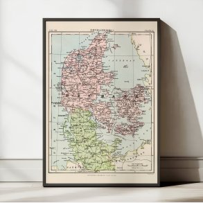 Danmark 1880 - Politisk kort