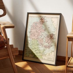 Danmark 1880 - Politisk kort