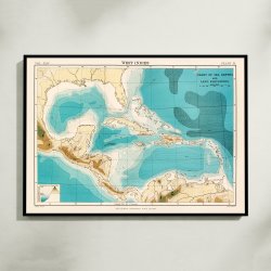 Vestindien 1880 - Topografisk kort