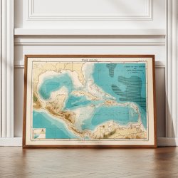 Vestindien 1880 - Topografisk kort