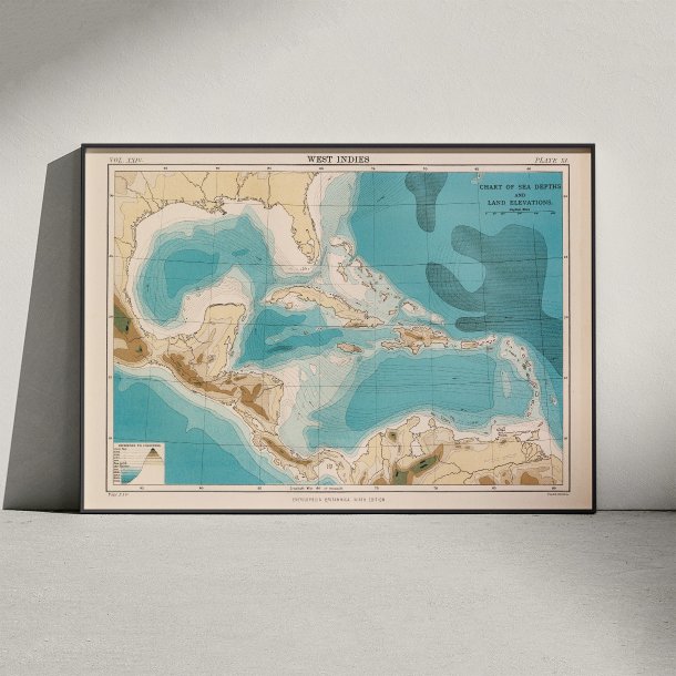Vestindien 1880 - Topografisk kort