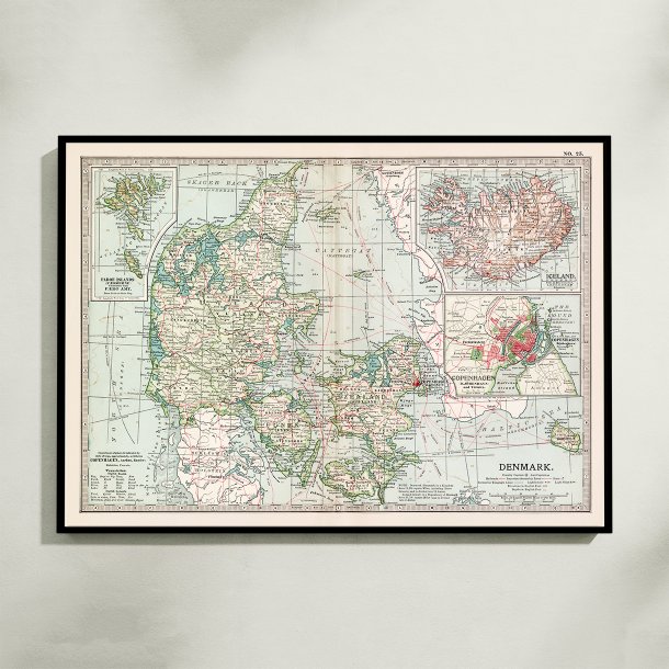 Danmark og Nordatlanten 1880 - Atlaskort