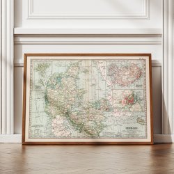 Danmark og Nordatlanten 1880 - Atlaskort