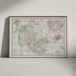 Danmark og Nordatlanten 1880 - Atlaskort