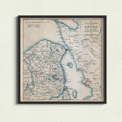 Nordstlige Sjlland 1840 - Topografisk kort