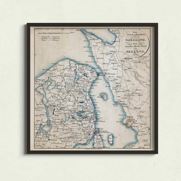 Nordstlige Sjlland 1840 - Topografisk kort