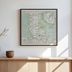 Schleswig, Fyn og Jylland 1864 - Kort