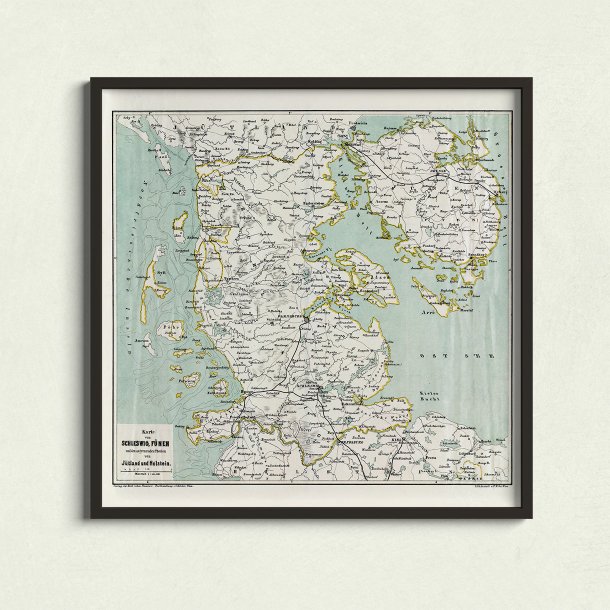 Schleswig, Fyn og Jylland 1864 - Kort