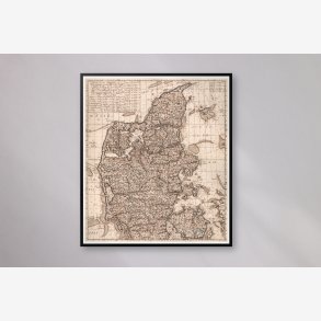 Jylland 1650 - Historisk kort af Mejer