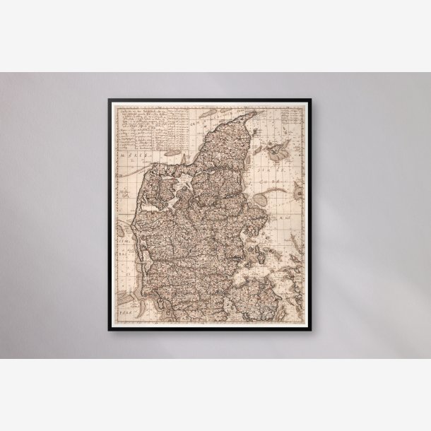 Jylland 1650 - Historisk kort af Mejer