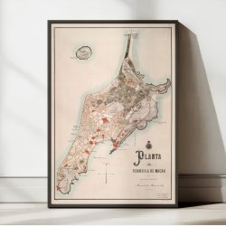 Macau 1889 - Historisk kort