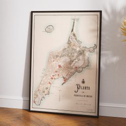 Macau 1889 - Historisk kort