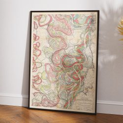 Mississippi River II 1944 - Meanderkort