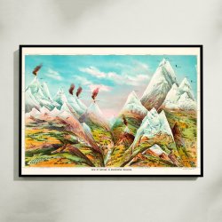 Verdens bjerge og byer 1893 - Geografisk tavle