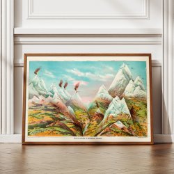 Verdens bjerge og byer 1893 - Geografisk tavle