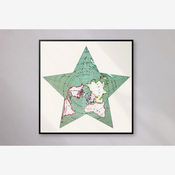 Stjerneformet verdenskort 1880 - Projektion