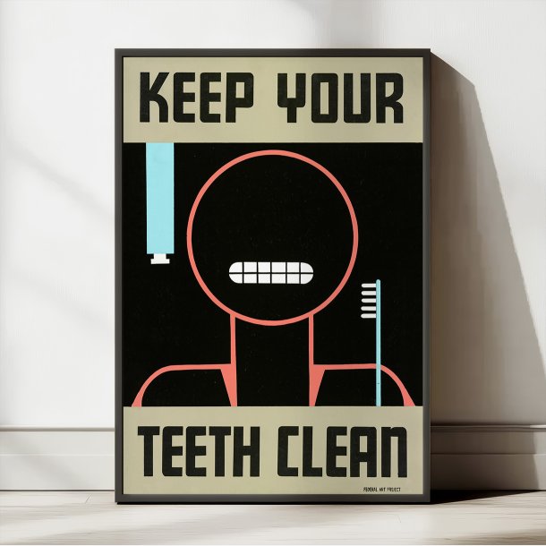 Keep Your Teeth Clean 1936 - WPA-plakat