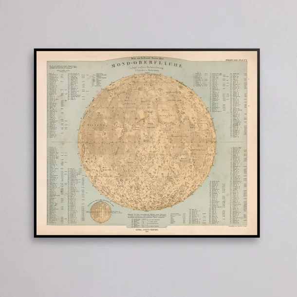 Moon Map 1873 - Atlasplakat