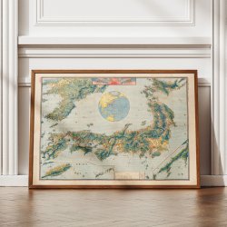New Japan Map 1920 - Fugleperspektiv