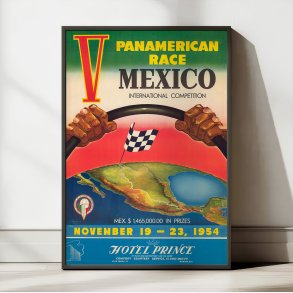Panamerican Race 1954 - Motorsportplakat