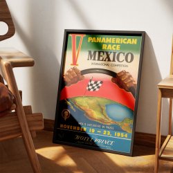 Panamerican Race 1954 - Motorsportplakat