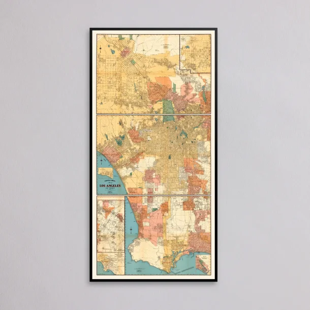 Los Angeles Vicinity 1938 - Bykort