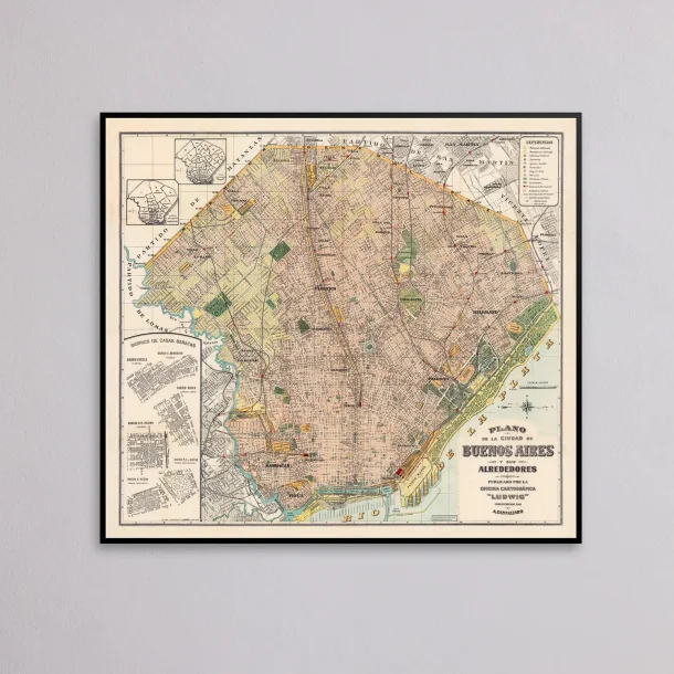 Buenos Aires Plan 1929 - Bykort