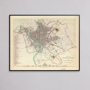 Det Moderne Rom 1844 - Bykort
