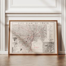 Tokyo City Plan 1945 - Bykort