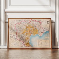 Tokyo Bombed Areas 1946 - Milit�rkort